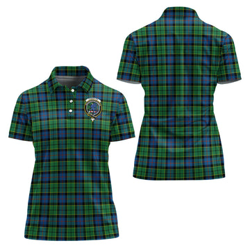 Forsyth Ancient Tartan Polo Shirt with Family Crest For Women