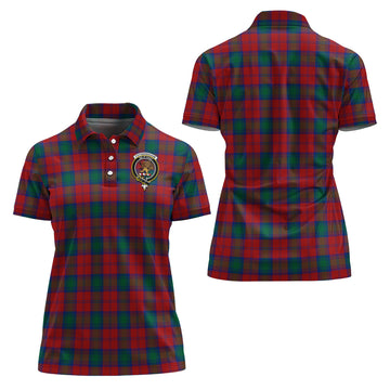 Fotheringham Modern Tartan Polo Shirt with Family Crest For Women