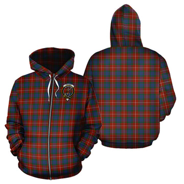 Fraser Ancient Tartan Hoodie with Family Crest