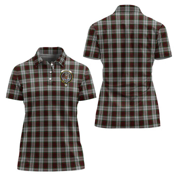 Fraser Dress Tartan Polo Shirt with Family Crest For Women