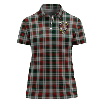 Fraser Dress Tartan Polo Shirt with Family Crest For Women