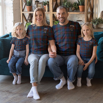 Fraser Hunting Ancient Tartan T-Shirt with Family Crest