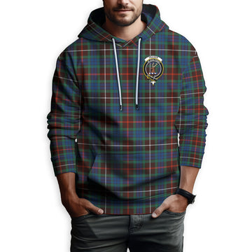 Fraser Hunting Ancient Tartan Hoodie with Family Crest