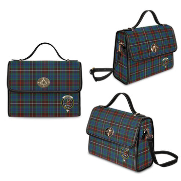 Fraser Hunting Ancient Tartan Waterproof Canvas Bag with Family Crest