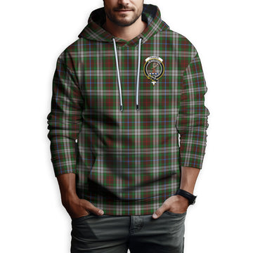 Fraser Hunting Dress Tartan Hoodie with Family Crest
