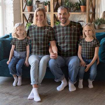 Fraser Hunting Dress Tartan T-Shirt with Family Crest