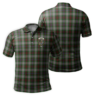 Fraser Hunting Dress Tartan Men's Polo Shirt with Family Crest