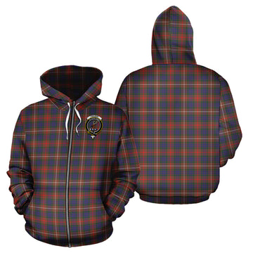 Fraser Hunting Modern Tartan Hoodie with Family Crest