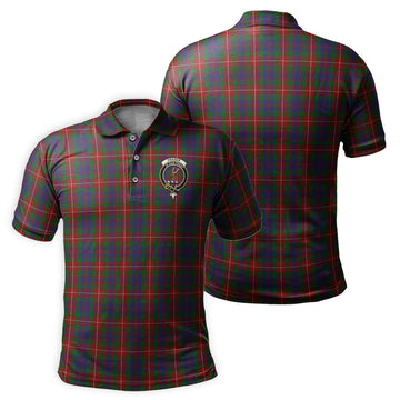 Fraser of Lovat Tartan Men's Polo Shirt with Family Crest