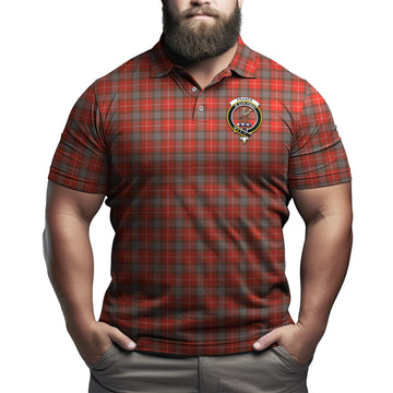 Fraser Weathered Tartan Men's Polo Shirt with Family Crest
