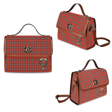 Fraser Weathered Tartan Waterproof Canvas Bag with Family Crest