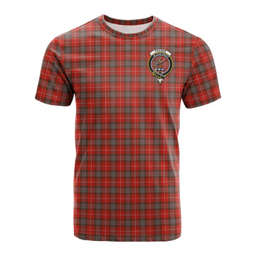 Fraser Weathered Tartan T-Shirt with Family Crest