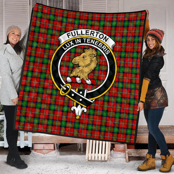 Fullerton Tartan Quilt with Family Crest