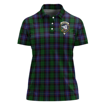 Galbraith Tartan Polo Shirt with Family Crest For Women