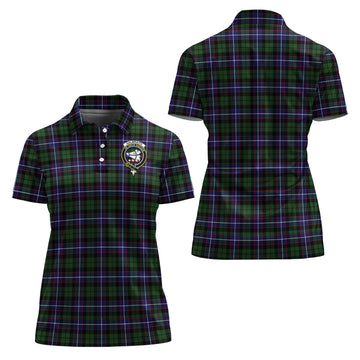 Galbraith Modern Tartan Polo Shirt with Family Crest For Women