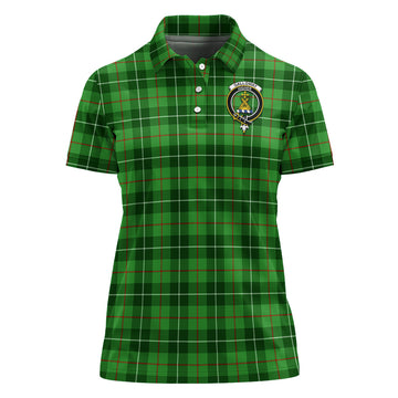 Galloway Tartan Polo Shirt with Family Crest For Women
