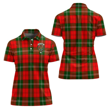 Gartshore Tartan Polo Shirt with Family Crest For Women