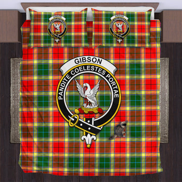 Gibson Tartan Bedding Set with Family Crest