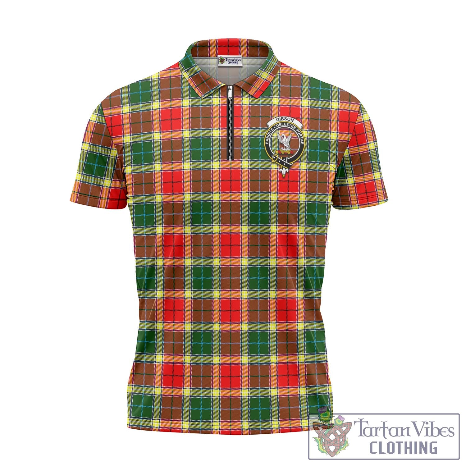 Gibson Tartan Polo Shirt Viking Wolf main image 1