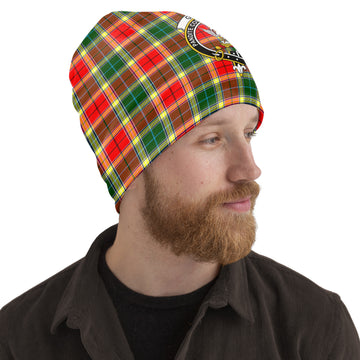 Gibson Tartan Beanies Hat with Family Crest