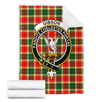 Gibson Tartan Blanket with Family Crest