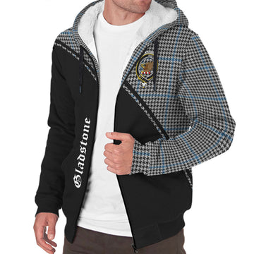 Gladstone Tartan Sherpa Hoodie with Family Crest Curve Style