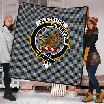 Gladstone Tartan Quilt with Family Crest