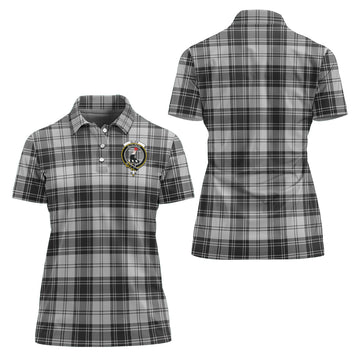 Glen Tartan Polo Shirt with Family Crest For Women
