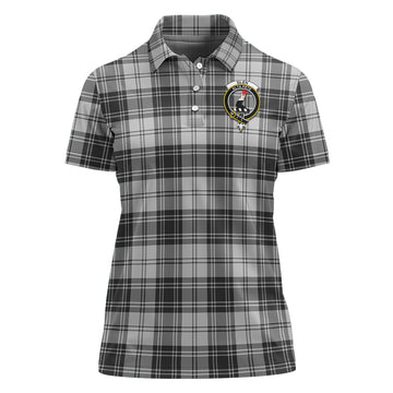 Glen Tartan Polo Shirt with Family Crest For Women