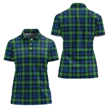 Gordon Ancient Tartan Polo Shirt For Women