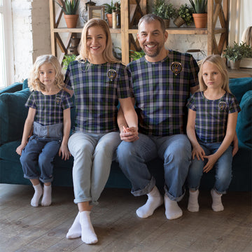 Gordon Dress Tartan T-Shirt with Family Crest
