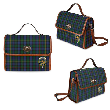 Gow Hunting Tartan Waterproof Canvas Bag with Family Crest
