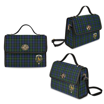 Gow Hunting Tartan Waterproof Canvas Bag with Family Crest