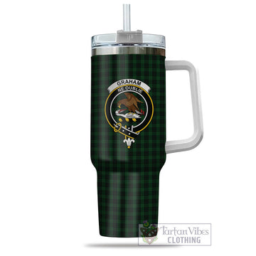 Graham Tartan and Family Crest Tumbler with Handle