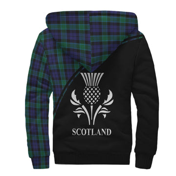 Graham of Menteith Tartan Sherpa Hoodie with Family Crest Curve Style