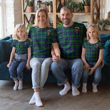 Graham of Menteith Modern Tartan T-Shirt with Family Crest