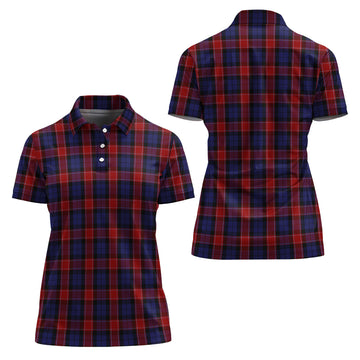 Graham of Menteith Red Tartan Polo Shirt For Women