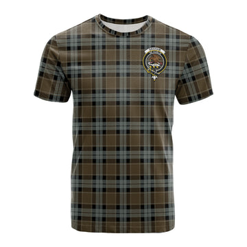 Graham of Menteith Weathered Tartan T-Shirt with Family Crest
