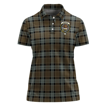 Graham of Menteith Weathered Tartan Polo Shirt with Family Crest For Women
