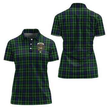 Graham of Montrose Tartan Polo Shirt with Family Crest For Women