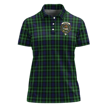 Graham of Montrose Tartan Polo Shirt with Family Crest For Women