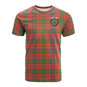 Grant Ancient Tartan T-Shirt with Family Crest