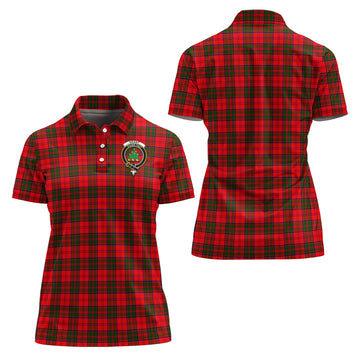 Grant Modern Tartan Polo Shirt with Family Crest For Women