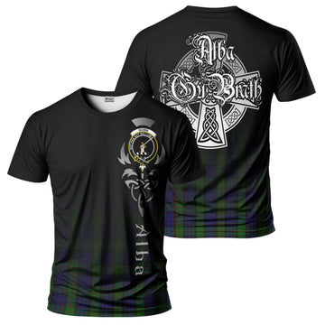 Gunn Tartan T-Shirt Featuring Alba Gu Brath Family Crest Celtic Inspired