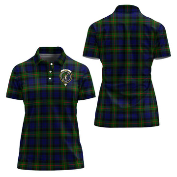 Gunn Modern Tartan Polo Shirt with Family Crest For Women