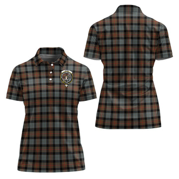 Gunn Weathered Tartan Polo Shirt with Family Crest For Women