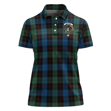 Guthrie Tartan Polo Shirt with Family Crest For Women