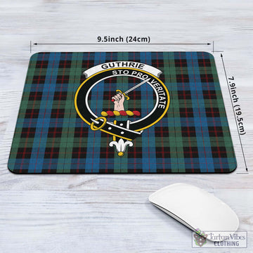Guthrie Tartan Mouse Pad with Family Crest