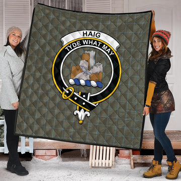 Haig Tartan Quilt with Family Crest
