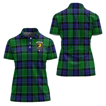 Haldane Tartan Polo Shirt with Family Crest For Women